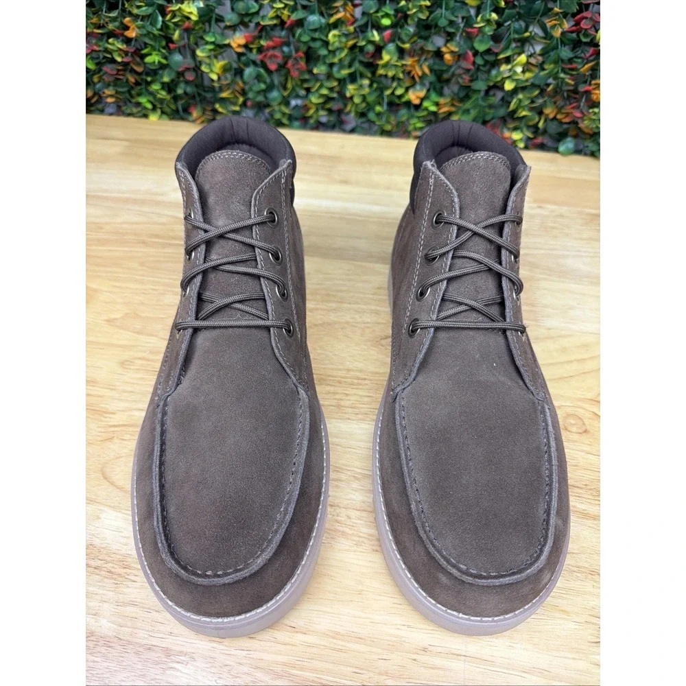 Koolaburra UGG Braan Lace-Up Chukka Boots‎ Shoes Faux Fur Lined Brown Men's 12